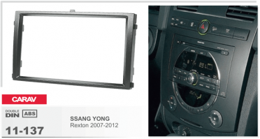 Переходная Рамка для SSANG YONG Rexton 2007-2012 черный цвет Carav 11-137