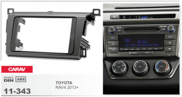 Переходная Рамка для TOYOTA RAV4 2013+ чёрный цвет 2DIN Carav 11-343