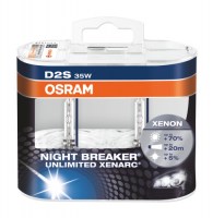 Ксеноновая лампа Osram D2S XENARC NIGHT BREAKER UNLIMITED 66240XNB DuoBox